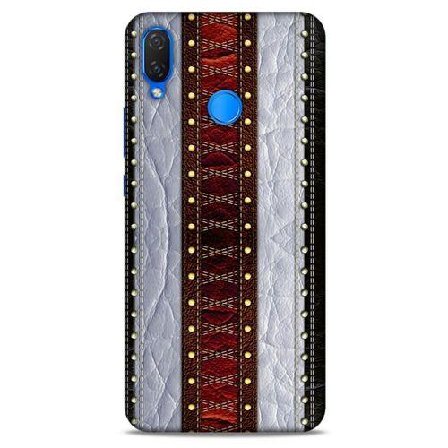 Huawei Psmart 2019 Kılıf Patchwork (11) Tam Koruma Siyah Gri
