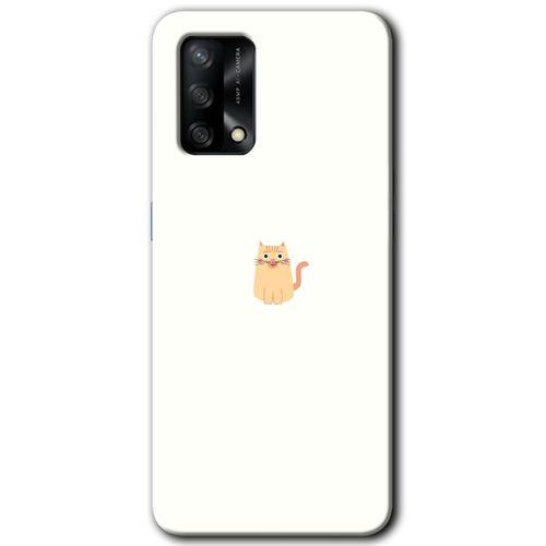 BeRa Aksesuar Oppo A54 Kılıf Baskılı Kapak - Cat Minimalism +Tam Kaplayan Mat Seramik