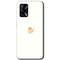 BeRa Aksesuar Oppo A54 Kılıf Baskılı Kapak - Cat Minimalism +Tam Kaplayan Mat Seramik