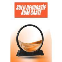 3d Led Işıklı Kum Saati Gece Lambası Hareketli Sulu Kum Saati Orta Boy
