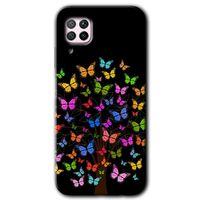 MRCİLETİSİM Huawei P40 Lite Kılıf Kapak - Cacti Prairies +Hayalet Ekran Yandan Gözükmez