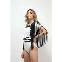 Püskül Detaylı Deri Göğüs Harness, Deri Harness Püsküllü Ceket - Brf999