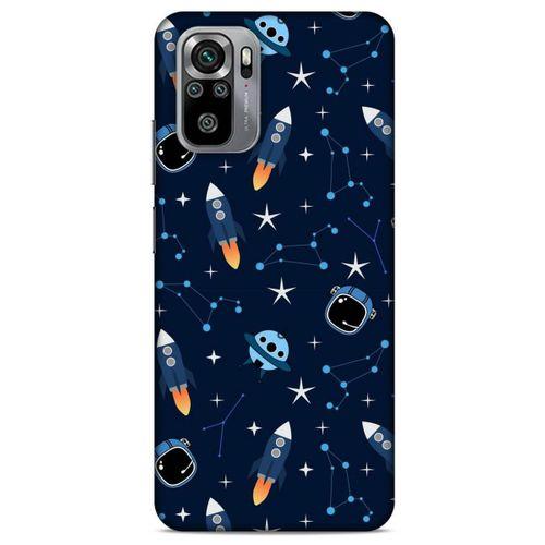Xiaomi Redmi Note 10 5G Uyumlu Kılıf Mavi Delisi (22) Tam Koruma Kılıfı Astronot