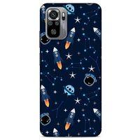 Xiaomi Redmi Note 10 5G Uyumlu Kılıf Mavi Delisi (22) Tam Koruma Kılıfı Astronot
