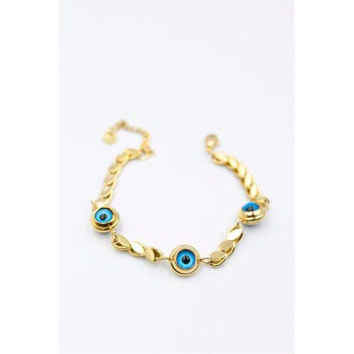 Arpa Zincirli Nazar Bileklik - Altın