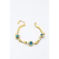 Arpa Zincirli Nazar Bileklik - Altın