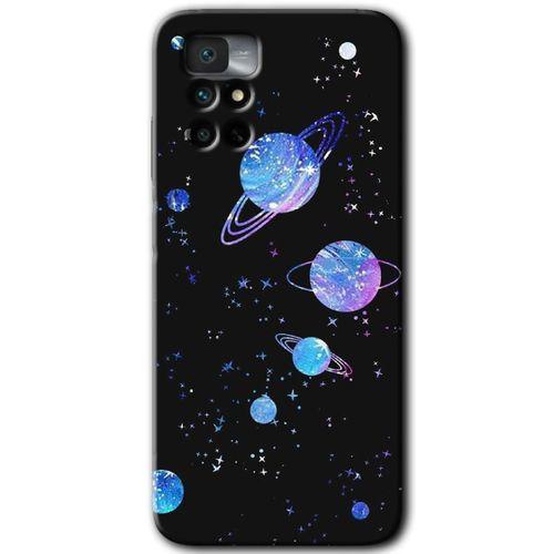 MRCİLETİSİM Xiaomi Redmi Note 11 4G Kılıf HD Desen Baskılı Arka Kapak+Temperli Cam - Samanyolu Galaksi