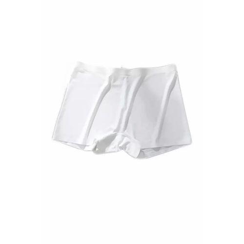 Kadın Dikişsiz Görünmez İz Yapmaz Mini Şort Boxer Beyaz
