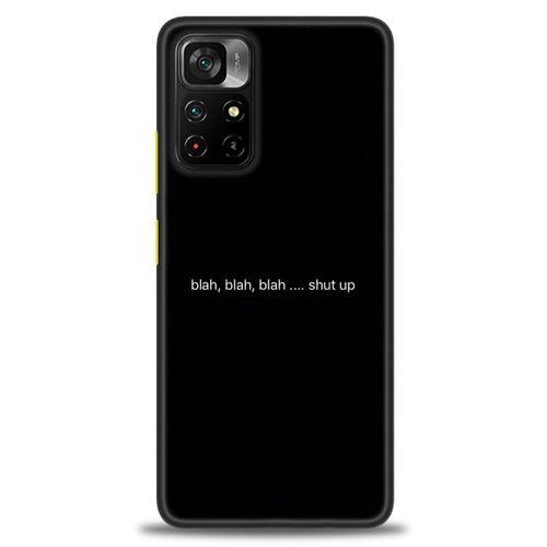 Xiaomi Redmi Note 11 Pro Plus Kılıf HD Baskılı Kılıf - Shut Up + Tam Ekran Koruyucu