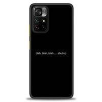 Xiaomi Redmi Note 11 Pro Plus Kılıf HD Baskılı Kılıf - Shut Up + Tam Ekran Koruyucu