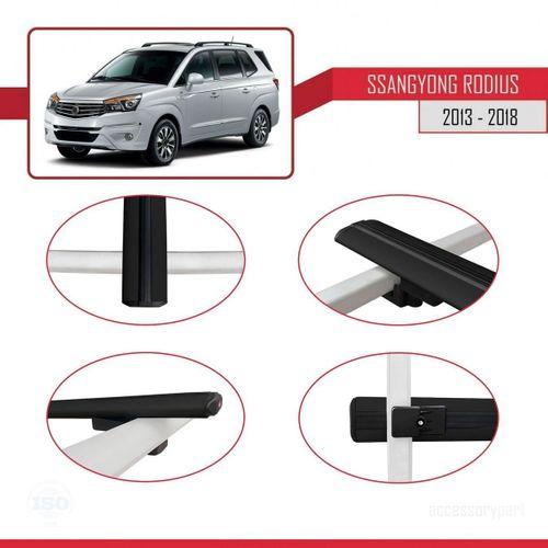 Ssangyong Rodius 2013-2018 Arası ile uyumlu Basic Model Ara Atkı Tavan Barı SİYAH 3 ADET