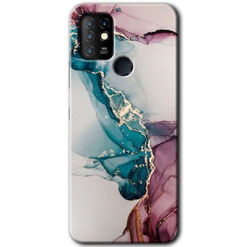 İnfinix Hot 10 Kılıf HD Desen Baskılı Arka Kapak - Liquid Mermer