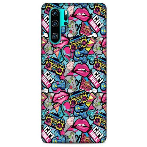 Retro (1) Desen Kılıfı Renkli Huawei P30 Pro Kılıf