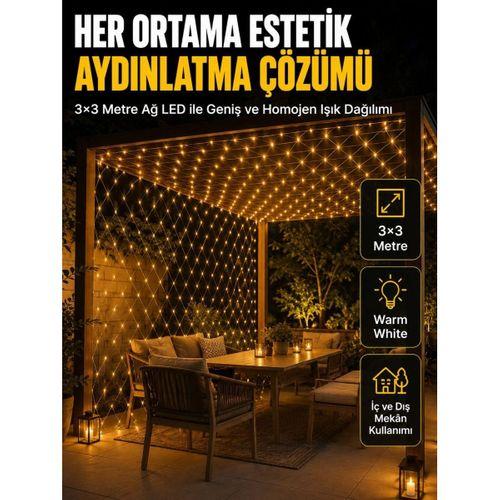 3x3 Metre Ağ Led İle Bahçenize Sıcak Ve Şık Aydınlatma