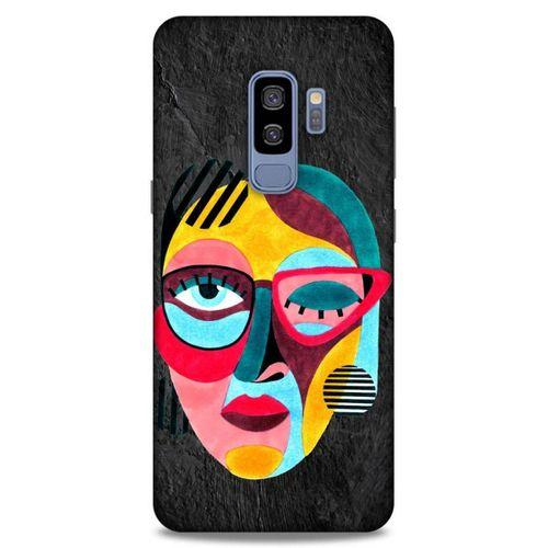 Lopard Samsung Galaxy S9 Plus Uyumlu Kılıf Sürreal Yüzler ♀ (11) Tam Koruma Baskılı