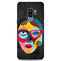 Lopard Samsung Galaxy S9 Plus Uyumlu Kılıf Sürreal Yüzler ♀ (11) Tam Koruma Baskılı
