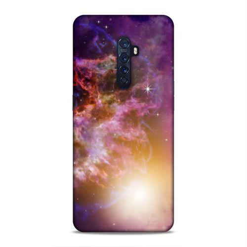 Oppo Reno 2 Kılıf Mor Galaksi Arka Kapak Silikon Koruma Full Koruyucu