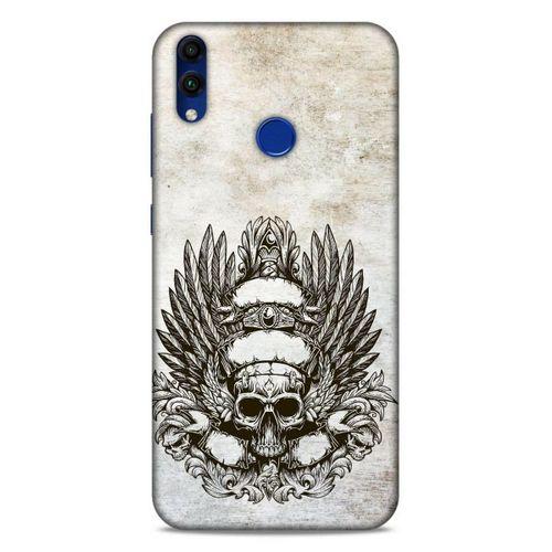 Lopard Huawei Honor 8C Uyumlu Kılıf Tattoo's (6) Silikon Kılıf Siyah Gri