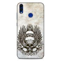 Lopard Huawei Honor 8C Uyumlu Kılıf Tattoo's (6) Silikon Kılıf Siyah Gri