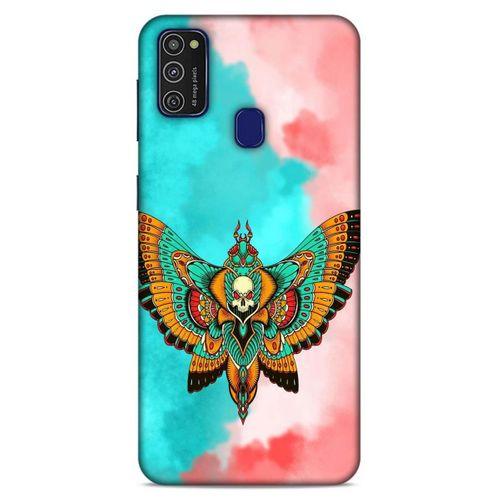 Lopard Samsung Galaxy M21 Uyumlu Kılıf Tattoo's (21) Koruyucu Kapak İskelet Kelebek