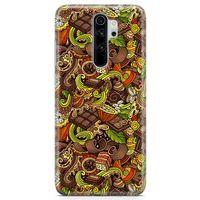 Xiaomi Redmi Note 8 Pro Kılıf Krokan Cikolata Arka Kapak Koruma Desenli Full Koruyucu