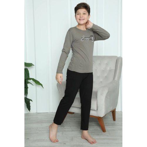 Erkek Çocuk Penye Pijama Takım Vizon