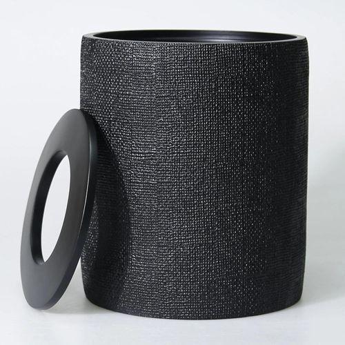 By Selim Natural 5 Parça Polyester Banyo Seti Siyah