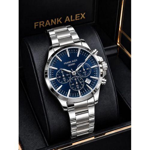 Frank Alex Design Erkek Kol Saati Çelik Kordon Takvimli Kadran Şık Premium 2 Yıl Garantili E07276.2