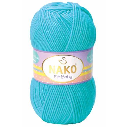 1 Adet Elite Baby El Örgü İpi Tüylenmeyen Bebek Yünü Turkuaz 3323