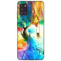 Samsung Galaxy A31 Kılıf Depresyon (15) Antişok Kılıf Yeşil Kahve