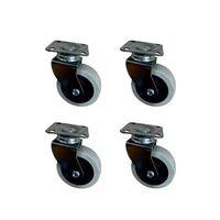 Furç Tablalı Bilyalı Teker - 20x50 - Gri HKS176 - 4 Adet