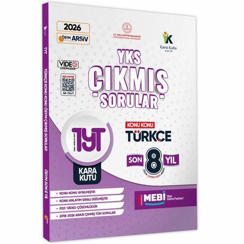 2026 YKS-TYT Tüm Dersler Çıkmış Soru Bankası Kara Kutu 4lü Set Konu Konu Son 8 Yıl Video/PDF Çözümlü