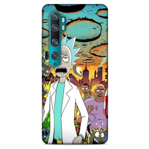 Xiaomi Mi Note 10 Uyumlu Kılıf Rick And Morty (42) Rugged Armor Kılıf Story Train Morty