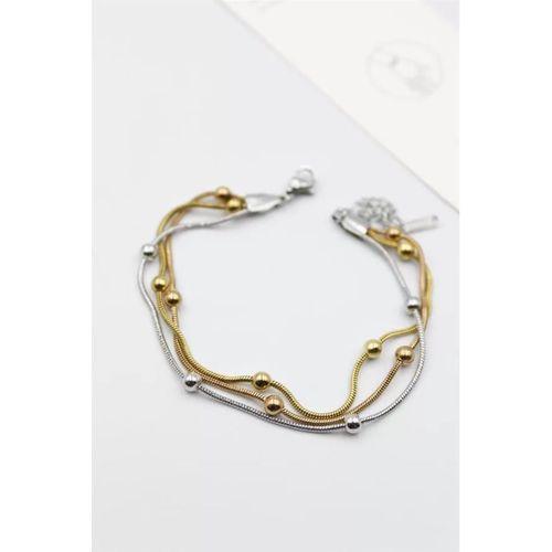 Üç Zincirli Toplu Çelik Bileklik - ÇOK RENKLİ