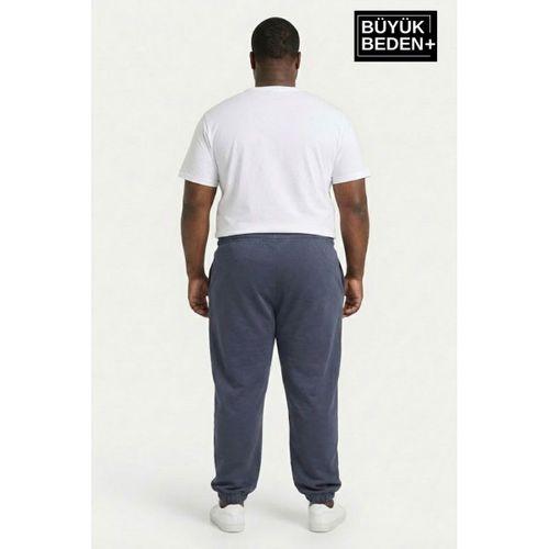 Erkek Büyük Beden BROOKLYN 1970 Baskılı Paça Lastikli  Jogger İnce Eşofman Altı SPR26BEA951-3