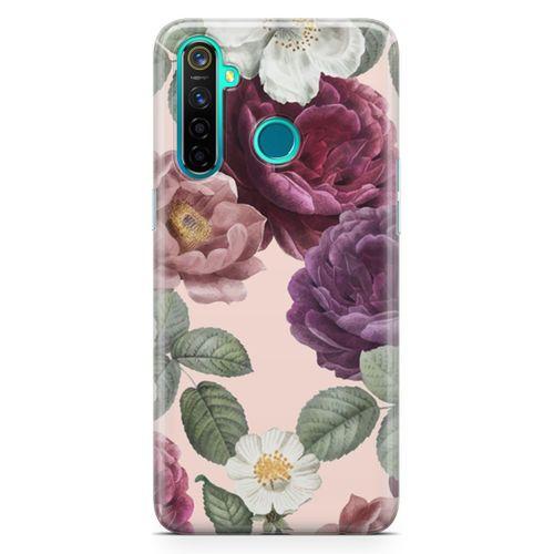 Oppo Realme 5 Pro Kılıf Romantik Güller Arka Kapak Koruma Desenli Full Koruyucu