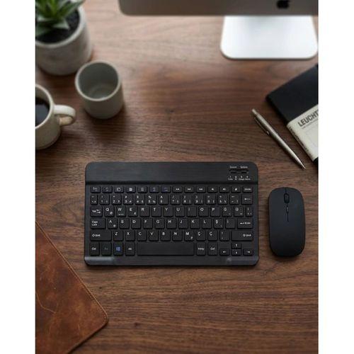 Wireless Klavye Mouse Seti Bluetooth Bağlantılı İnce Tasarım Sessiz Kullanım