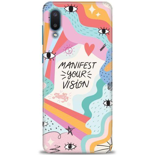 Samsung Galaxy A02 Kılıf HD Baskılı Kılıf - Manifest Your Vision + Tam Ekran Koruyucu