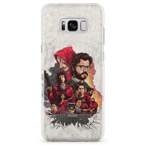 Samsung Galaxy S8 Plus Kılıf La Casa De Papel Arka Kapak Koruma Desenli Full Koruyucu