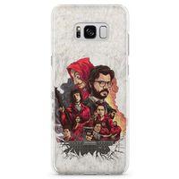 Samsung Galaxy S8 Plus Kılıf La Casa De Papel Arka Kapak Koruma Desenli Full Koruyucu