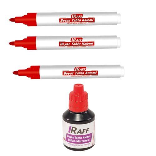 RAFF KIRMIZI YAZI TAHTASI KALEM SETİ ( 3 ADET KALEM+ 30 CC MÜREKKEP)