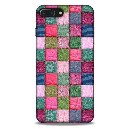 Apple Iphone 7 Plus Kılıf Patchwork (35) Fit Design Kılıf Toz Pembe Lacivert