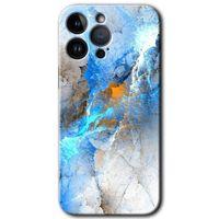 Potkal Hediye Fabrikası iPhone 14 Pro Kılıf HD Desen Baskılı Arka Kapak - Mavi Buzul