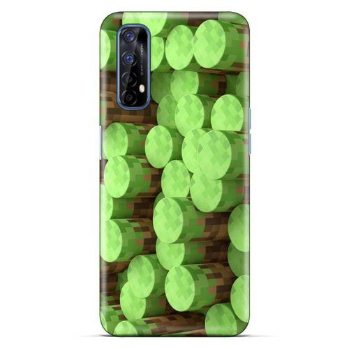 Lopard Oppo Realme 7 Uyumlu Kılıf PiXel (8) Baskılı Kılıf Yeşiller