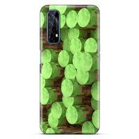 Lopard Oppo Realme 7 Uyumlu Kılıf PiXel (8) Baskılı Kılıf Yeşiller