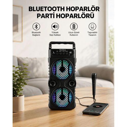 Led Işıklı Kablosuz Bluetooth Hoparlör Yüksek Ses Güçlü Bas Performansı Taşınabilir