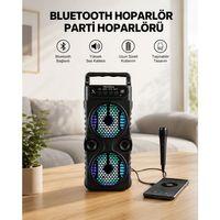 Led Işıklı Kablosuz Bluetooth Hoparlör Yüksek Ses Güçlü Bas Performansı Taşınabilir
