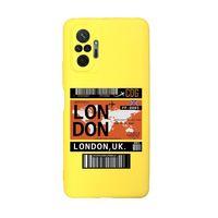 Xiaomi Redmi Note 10 Pro Max Uyumlu London Ticket Desenli Premium Silikonlu Lansman Telefon Kılıfı
