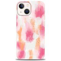 iPhone 14 Kılıf HD Baskılı Kılıf - Pembe Palet + Tam Ekran Koruyucu