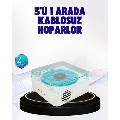 Dekoratif Gece Işıklı Bluetooth Hoparlör – Zaman Ve Pil Ekranlı